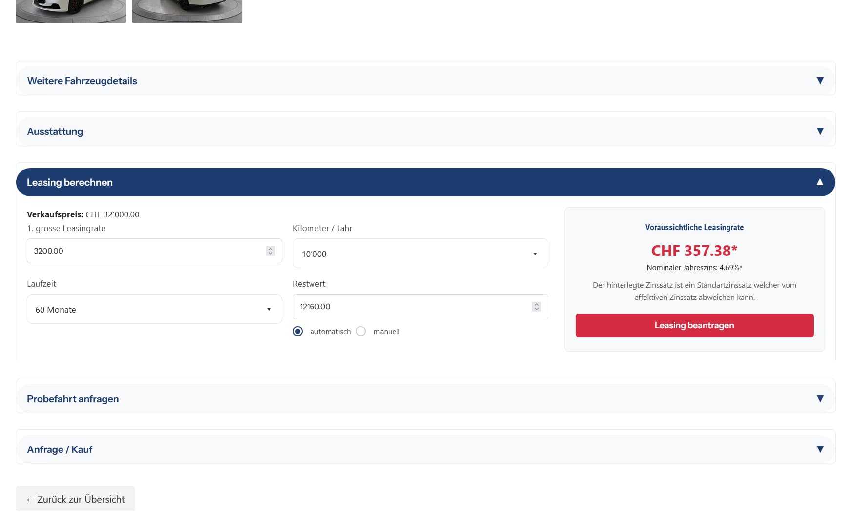 Zapsell AutoScout24 Plugin: Integrierter Leasing-Rechner auf der Fahrzeugseite