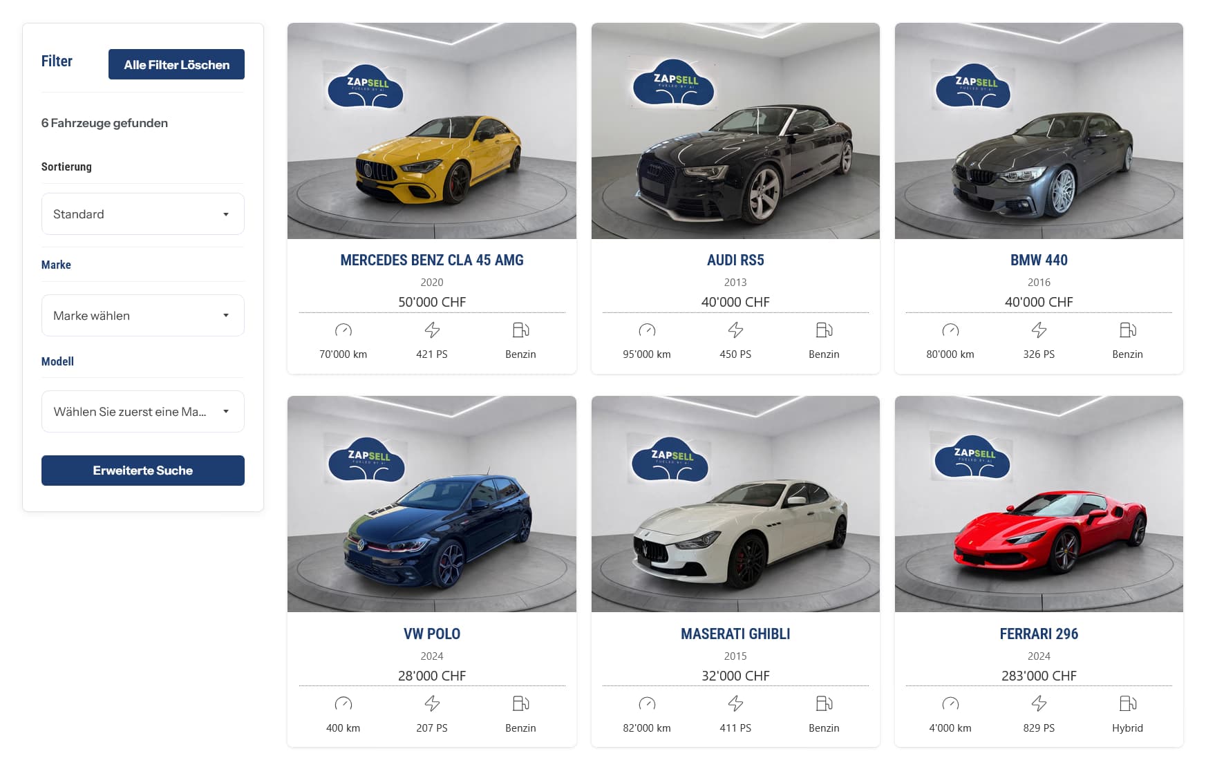 Zapsell AutoScout24 Plugin: Fahrzeugliste auf der eigenen Autohaus-Website